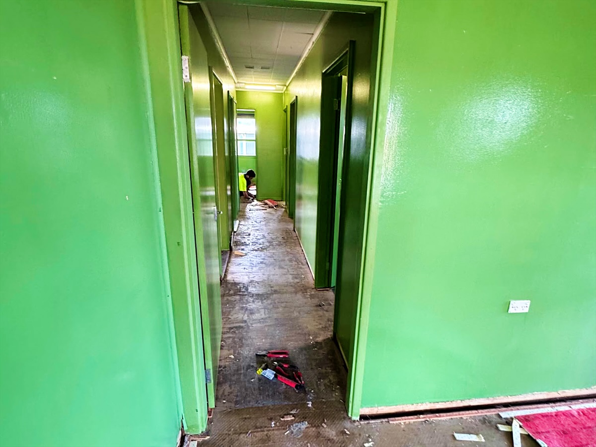 Hallway before the works